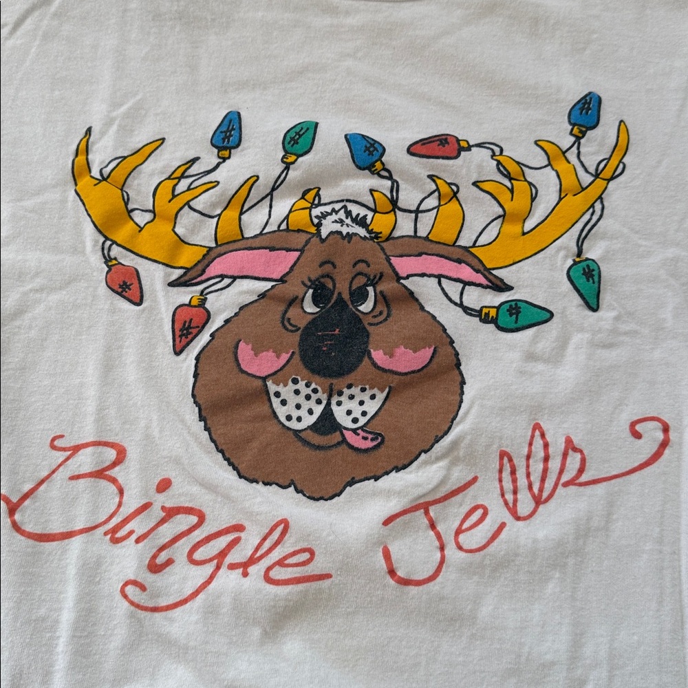 80’s Bingle Jells Vintage Single Stitch Christmas T-Shirt - Picture 2 of 12